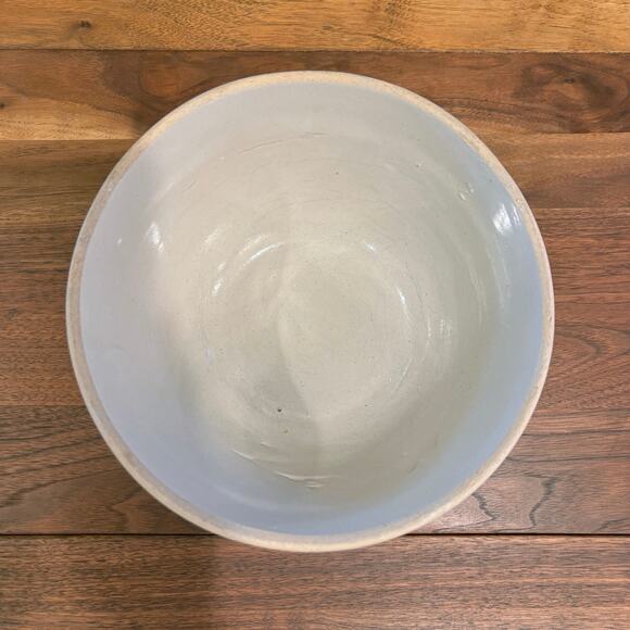 Antique Cream Salt Glazed Picket Fence Sawtooth Stoneware Mixing Bowl 8.5" USA - Picture 6 of 7